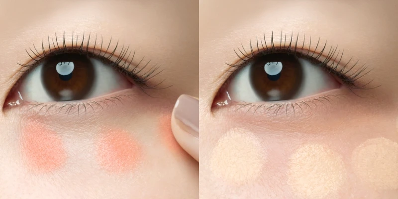 Visée幻飾眼圈遮瑕霜使用步驟。