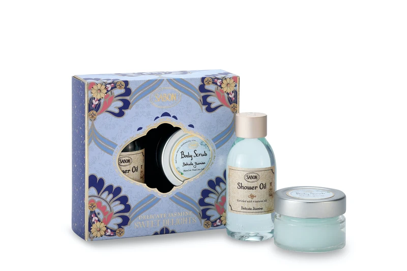 茉莉花語 沐浴磨砂禮盒，NT1,180 