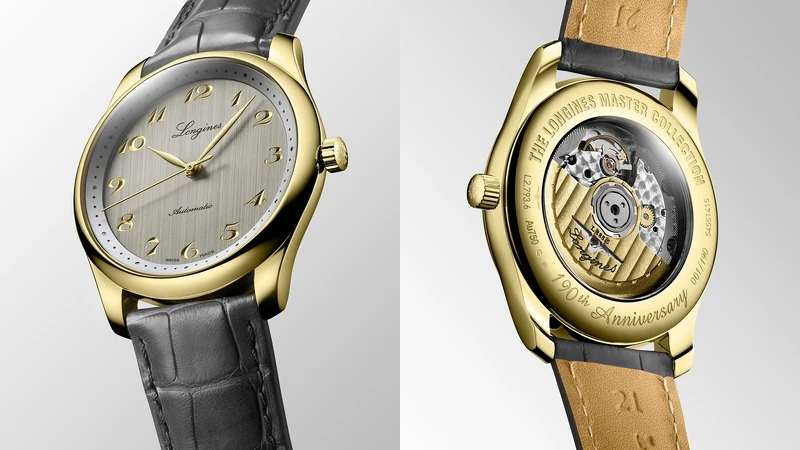 Longines 浪琴表 Master Collection 巨擘系列190週年紀念40mm垂直絲紋煙煤灰色面盤腕錶 Longines 浪琴表 Master Collection 巨擘系列190週年紀念40mm垂直絲紋煙煤灰色面盤腕錶