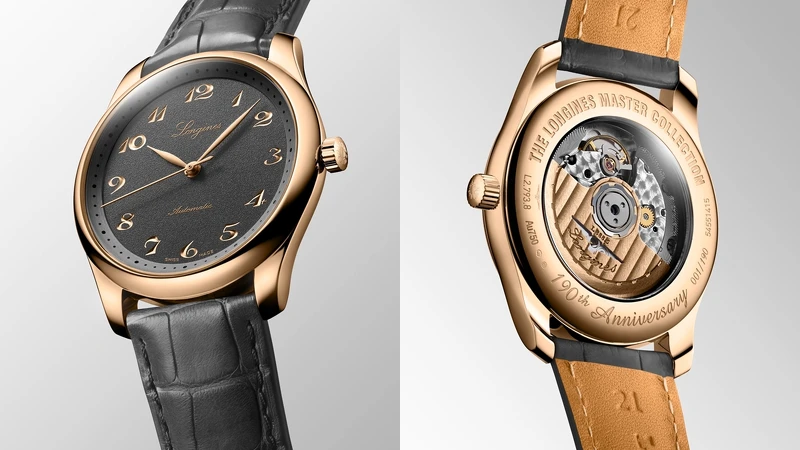 Longines 浪琴表 Master Collection 巨擘系列190週年紀念40mm粒紋煙煤灰色面盤腕錶 Longines 浪琴表 Master Collection 巨擘系列190週年紀念40mm粒紋煙煤灰色面盤腕錶