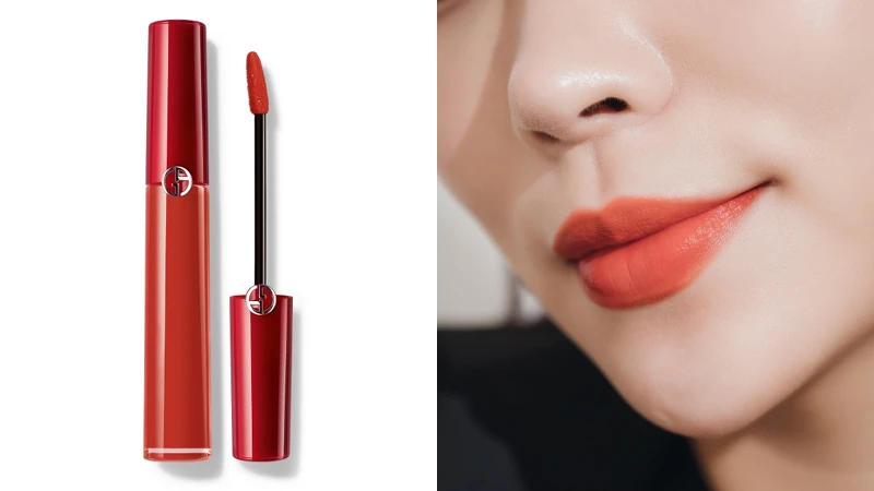 Giorgio Armani亞曼尼奢華訂製絲絨唇萃(#421楓紅幕斯)6.5ml,NT1,400 Giorgio Armani亞曼尼奢華訂製絲絨唇萃(#421楓紅幕斯)6.5ml,NT1,400