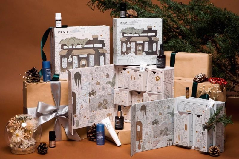 DR.WU「波街16號•肌密實驗室」節慶倒數月曆情境圖。