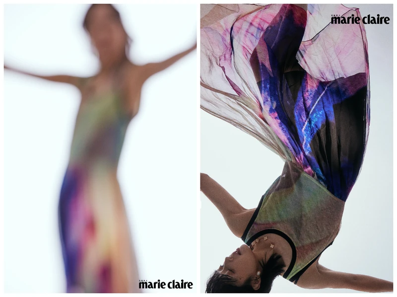 Vintage Alhambra 黃K金鑽石10枚墜飾項鍊，Perlee 黃K金鑽石耳環，all by Van Cleef & Arpels。