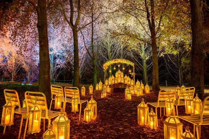 期間限定的「世羅高原蠟燭之夜」，以多達12,000顆的蠟燭營造出如夢似幻的情境