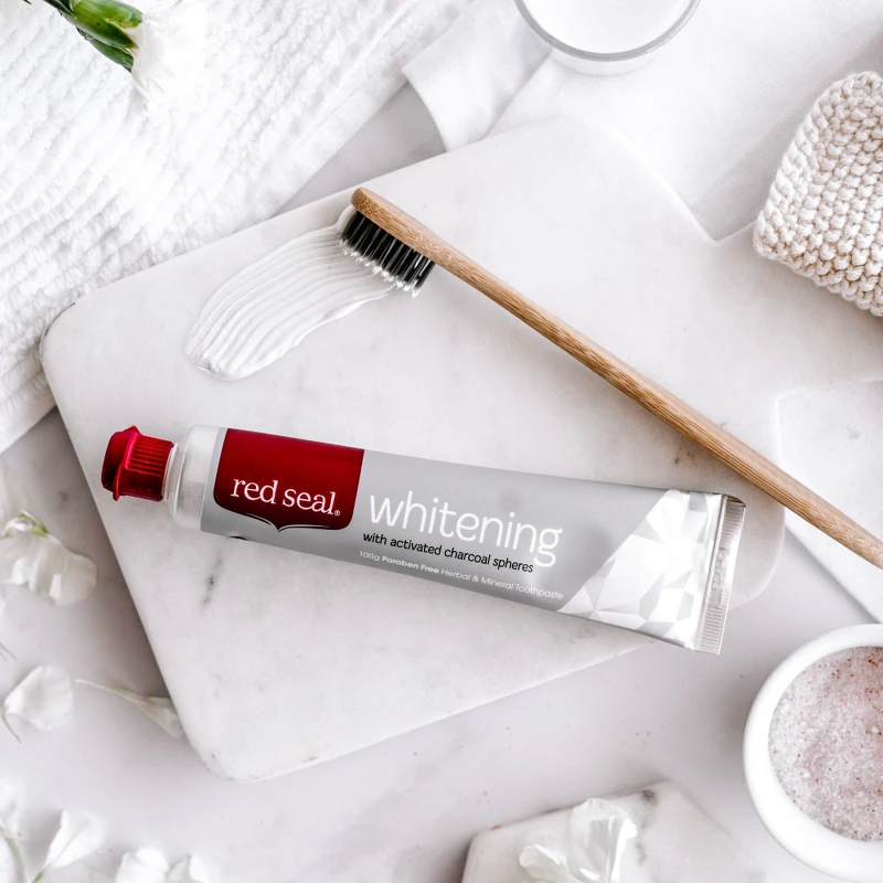 red seal紅印冷光鑽白牙膏100g，NT290