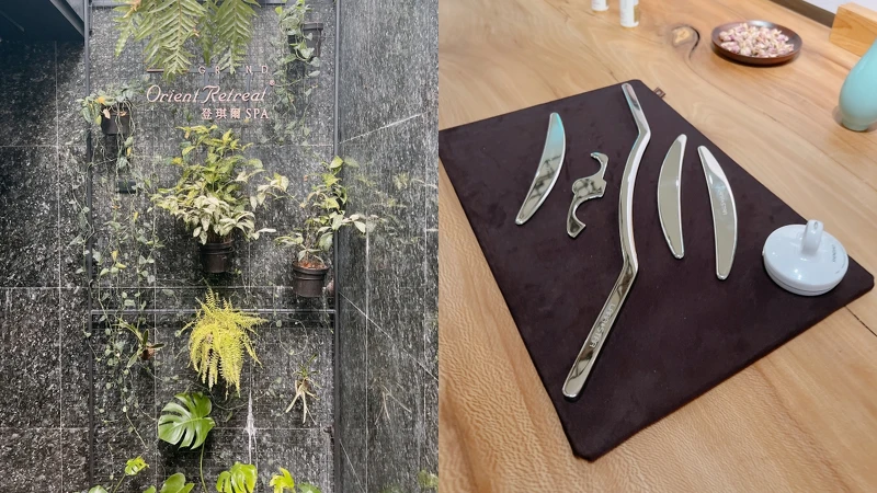 登琪爾SPA推出彈力撥筋臉部保養，過程中運用許多特製工具。