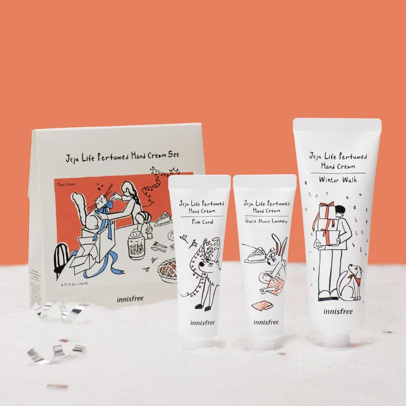 innisfree2022綠色聖誕濟州香氛護手霜組(3入)，NT580