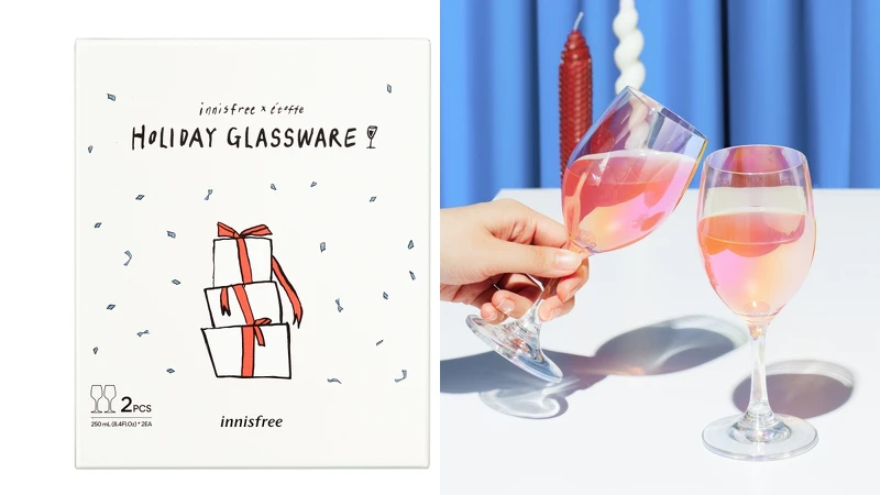 innisfree 2022綠色聖誕11月滿額贈-紅酒杯。