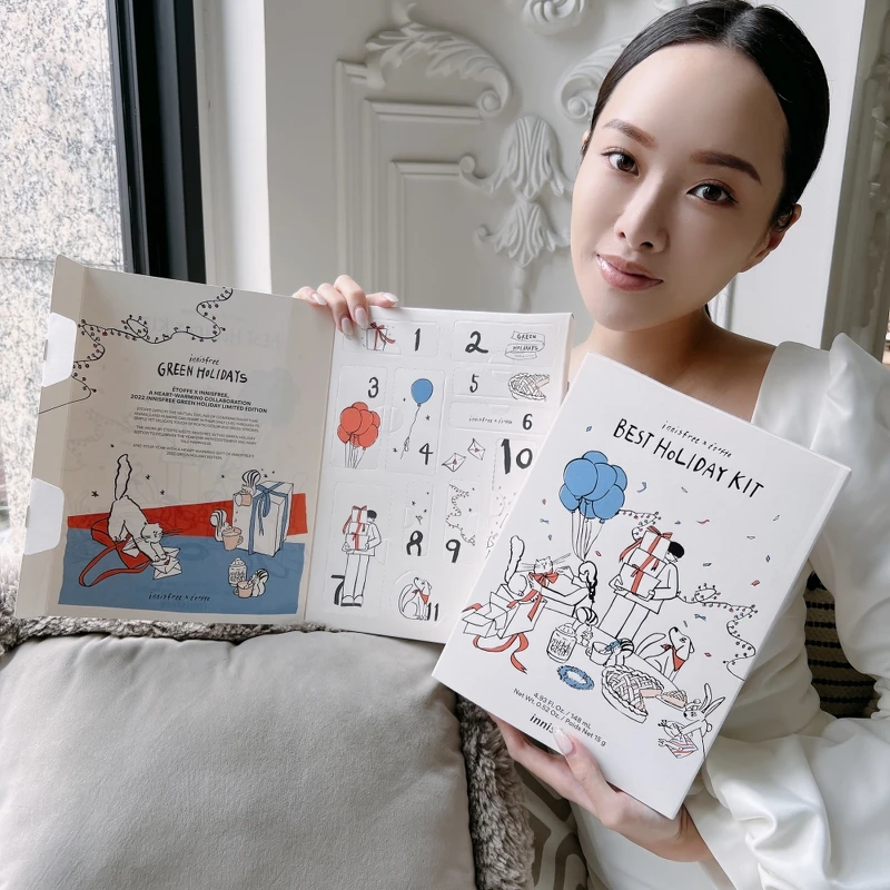 innisfree 2022綠色聖誕12月滿額贈-聖誕倒數月曆。