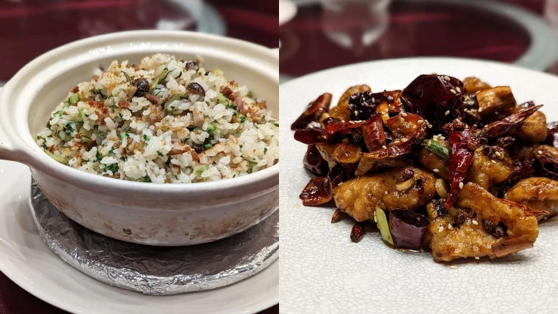 鍋燒魚籽老菜飯、歌樂山辣子雞