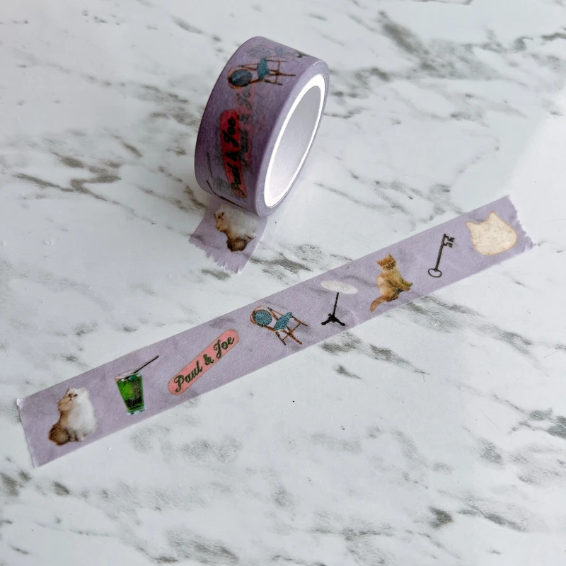 PAUL & JOE x Neko neko shokupan貓咪生吐司聯名紙膠帶。