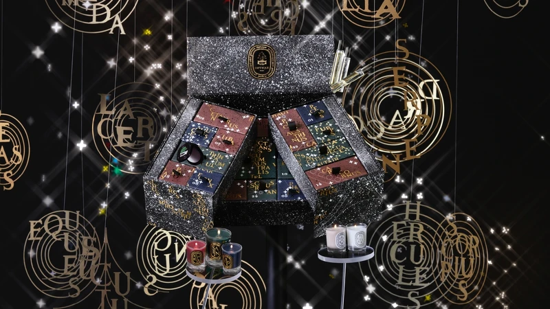 Diptyque 2022聖誕倒數月曆情境圖。 Diptyque 2022聖誕倒數月曆情境圖。