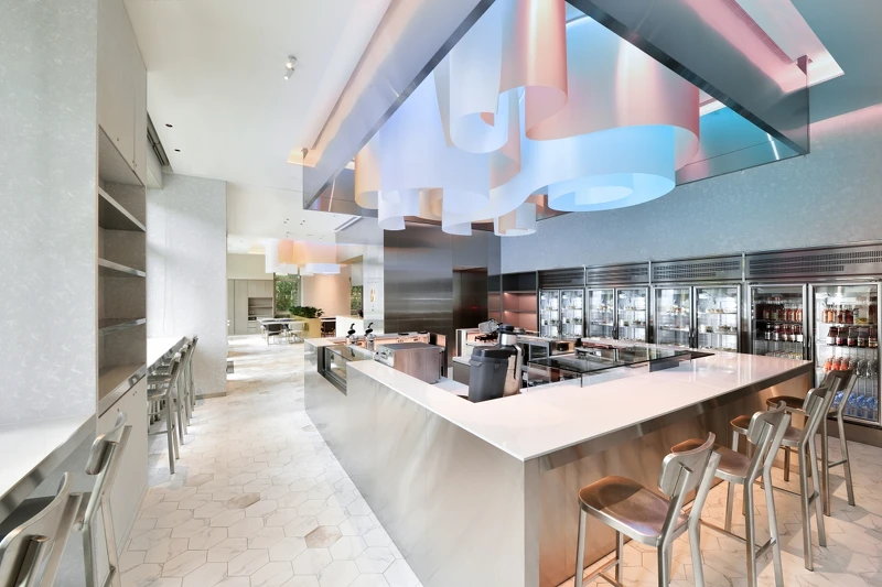 以「純白雪地」為設計概念打造空間。 以「純白雪地」為設計概念打造空間。