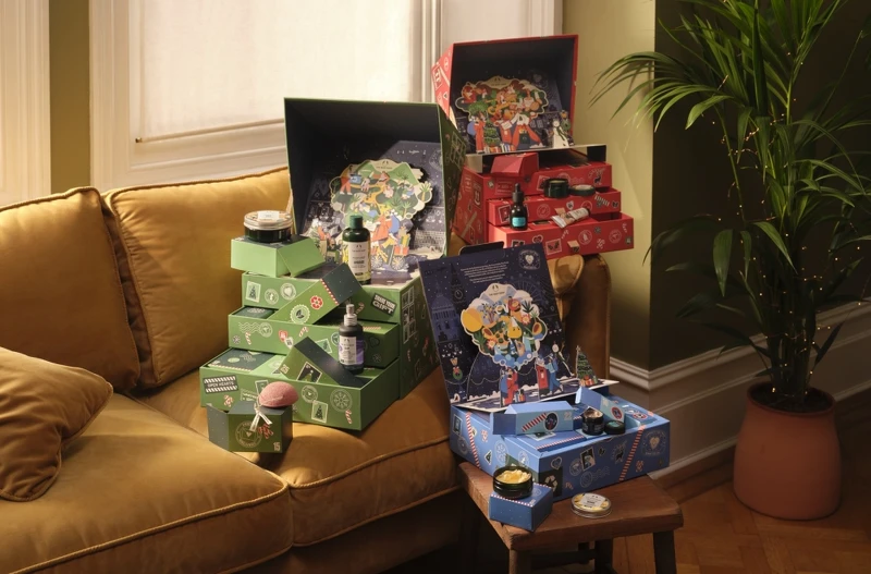 The Body Shop聖誕奇蹟倒數月曆三款都是和社區公平交易合作夥伴一起完成。