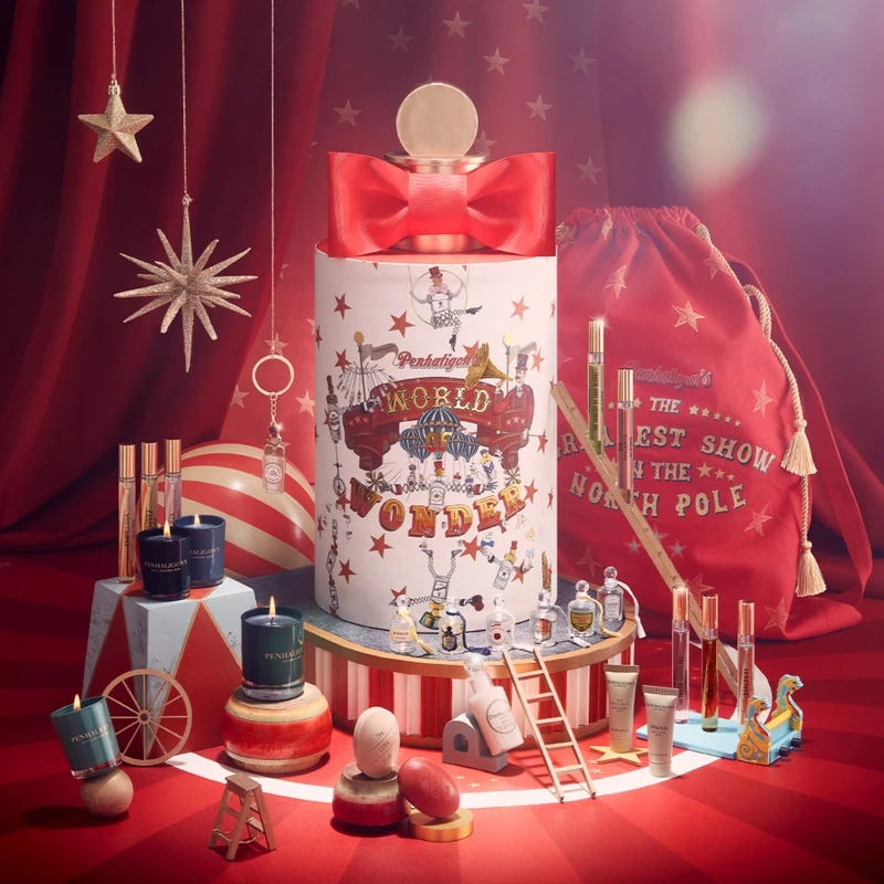 Penhaligon’s 2022奇蹟之門聖誕倒數香氛驚喜月曆視覺。