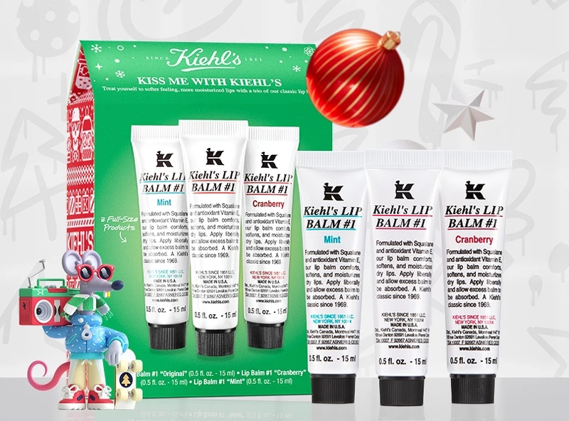 Kiehl’s契爾氏驚喜聖誕護唇膏禮盒，NT660