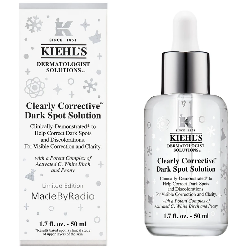 Kiehl’s契爾氏激光極淨白淡斑精華2022聖誕限定版激光極淨白淡斑精華50ml，NT3,550、100ml，NT5,800