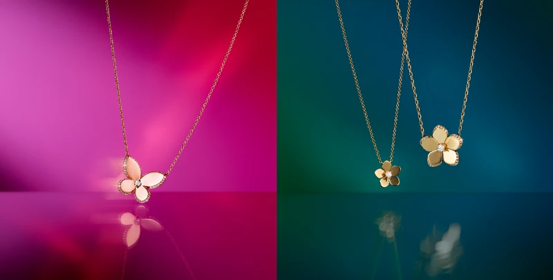 GRAFF格拉夫繾綣蝴蝶系列18K玫瑰金吊墜和Wild Flower系列18K黃金吊墜 GRAFF格拉夫繾綣蝴蝶系列18K玫瑰金吊墜和Wild Flower系列18K黃金吊墜