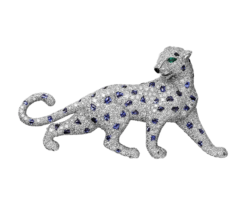 PANTHÈRE DE CARTIER美洲豹藍寶石胸針（張震穿搭同款）