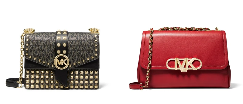 Greenwich黑色與金色老花拼接鍊帶包,NT18,800;新年限定Parker 紅色金屬飾側背包,NT25,500。 Greenwich黑色與金色老花拼接鍊帶包,NT18,800;新年限定Parker 紅色金屬飾側背包,NT25,500。