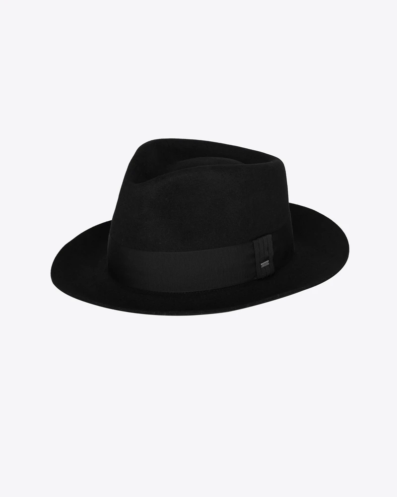 YSL 兔毛毛氈紳士帽，價格店洽。