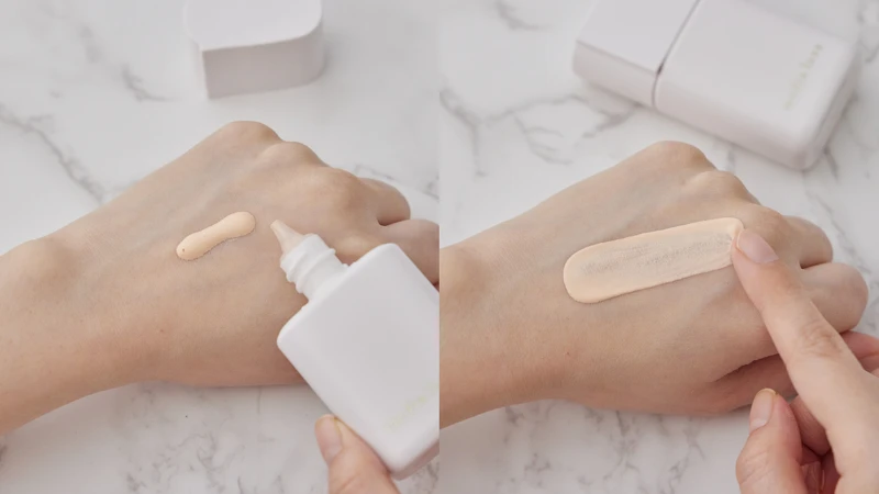 全新媚點media luxe妝前乳-提亮效果