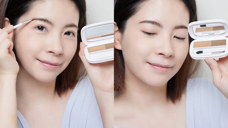 全新媚點media luxe眉彩餅打造自然眉型