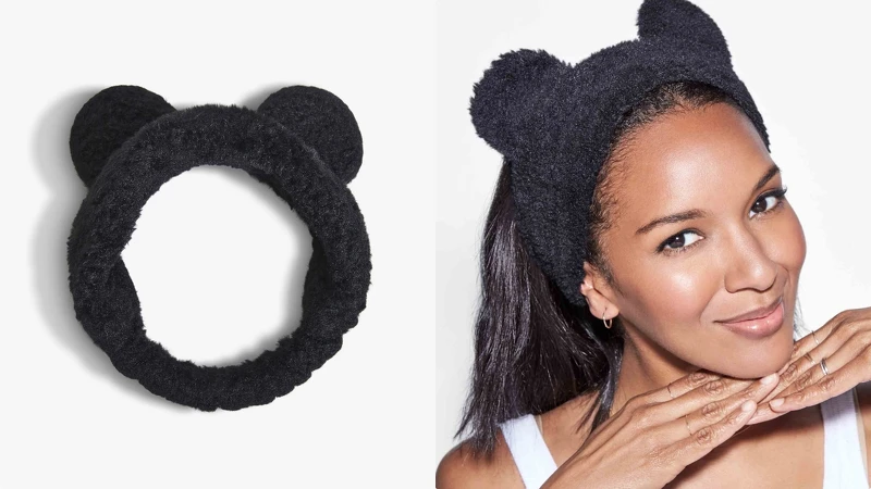 Honest誠實絨毛泰迪髮帶(粉甜/米白/萌黑),NT250