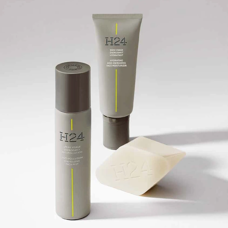 Hermès愛馬仕男士護理系列形象圖。