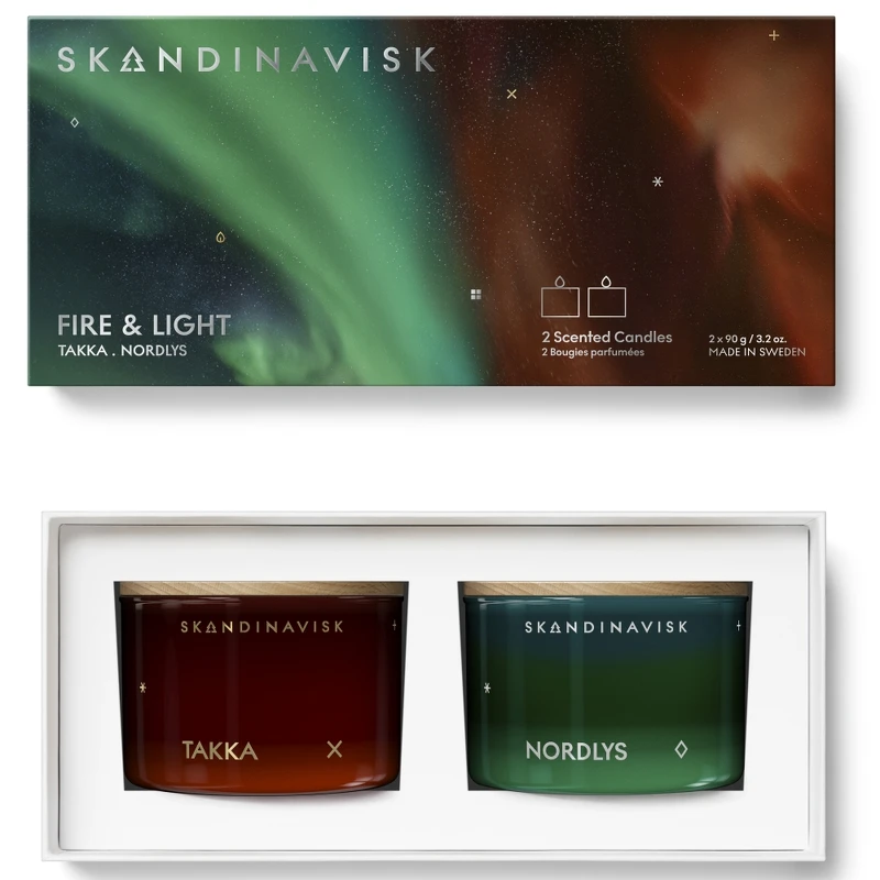 Skandinavisk謐夜藜光蠟燭禮盒(北極光香氛蠟燭90g、午夜餘溫香氛蠟燭90g),NT2,080 Skandinavisk謐夜藜光蠟燭禮盒(北極光香氛蠟燭90g、午夜餘溫香氛蠟燭90g),NT2,080