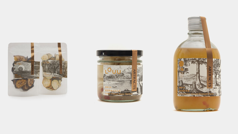 天然蔬果乾、薑漬鹽膚木茭白筍、香料鳳梨果露。 天然蔬果乾、薑漬鹽膚木茭白筍、香料鳳梨果露。