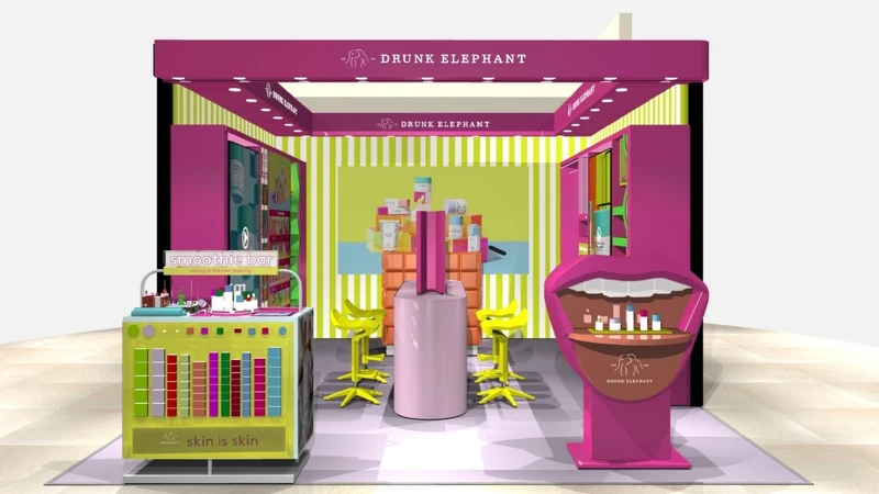 Drunk Elephant醉象台北新光三越信義A11專櫃示意圖。