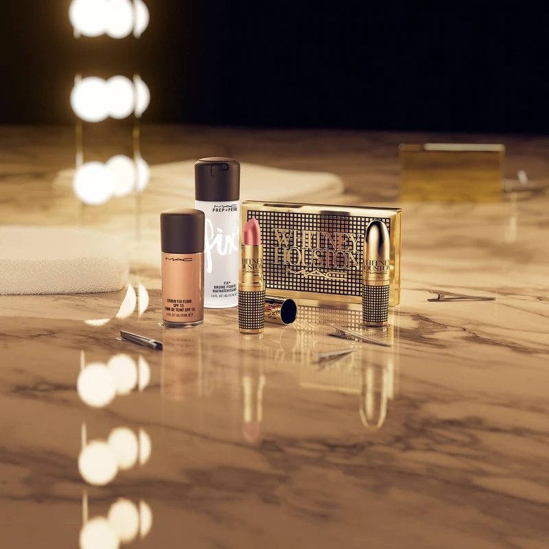 M·A·C X Whitney Houston聯名系列產品形象照。