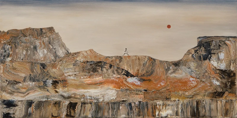 BED IN WILDERNESS野床27 x 41 cm Oil on Canvas2022。Hiro Hiro Art Space提供 BED IN WILDERNESS野床27 x 41 cm Oil on Canvas2022。Hiro Hiro Art Space提供