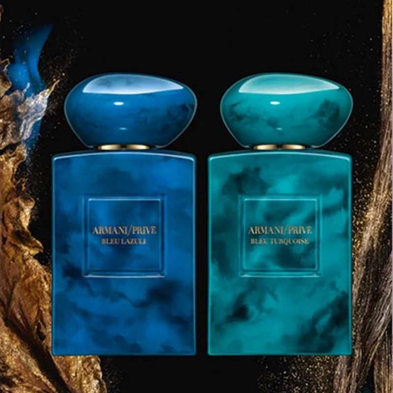 ARMANI/PRIVÉ高級訂製香水寰遊系列藍珀青金石、烏香綠松石。
