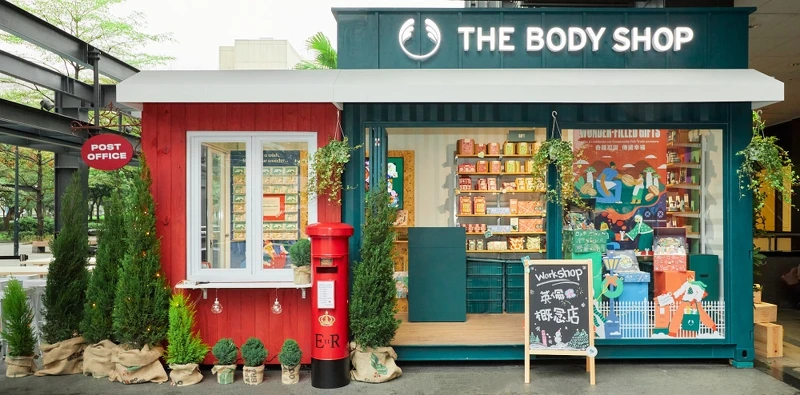 THE BODY SHOP英倫概念店。 THE BODY SHOP英倫概念店。