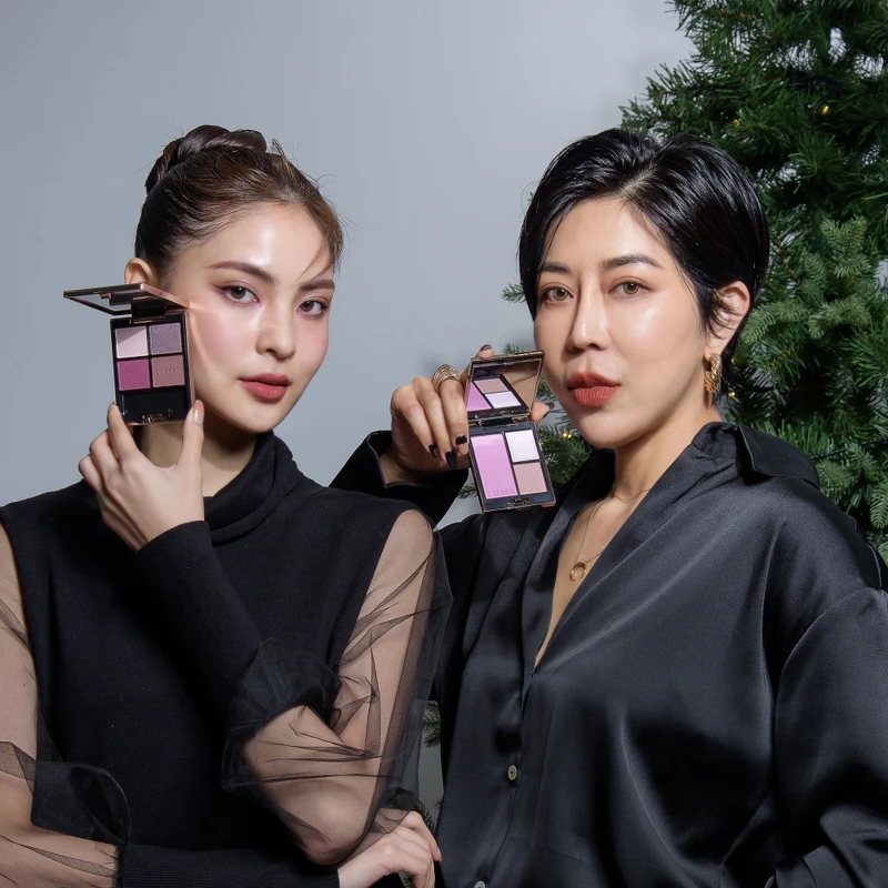 彩妝師王盈喬設計時髦又都會的紫丁香妝感。 彩妝師王盈喬設計時髦又都會的紫丁香妝感。