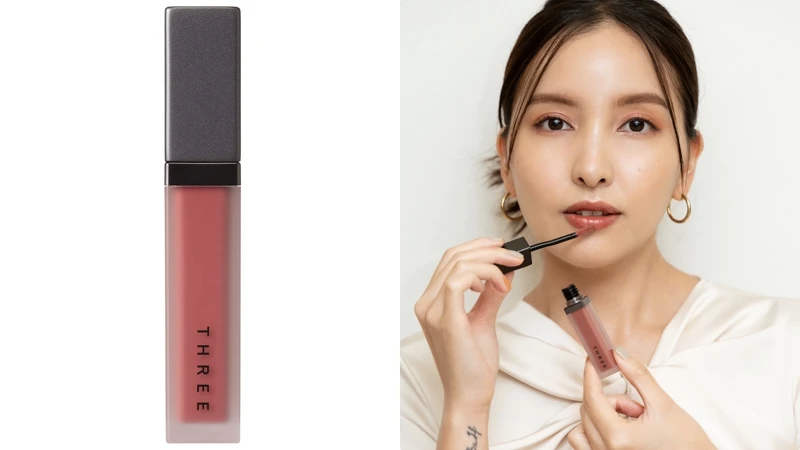 THREE魅光柔采唇漾#06 FALL FOR ME06迷人紅棕實擦。