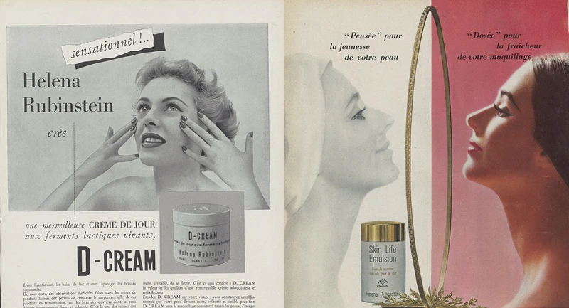 赫蓮娜不僅找當紅女明星代言產品，海報上的文案至今仍令人津津樂道