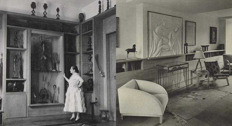 赫蓮娜的巴黎宅邸(左)和紐約美容沙龍，都以藝術妝點空間