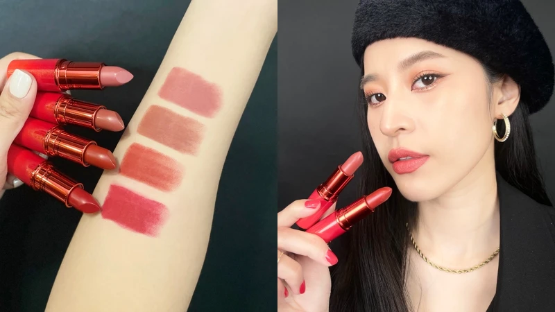 左圖上到下：LOOKIN’ LIKE WEALTH、TAUPE OF THE LIST、CHILI、RUSSIAN RED