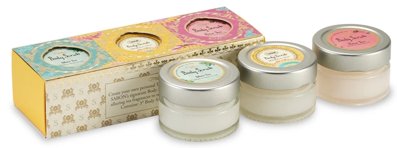 SABON茶語時光迷你身體磨砂膏禮盒,NT1,280 SABON茶語時光迷你身體磨砂膏禮盒,NT1,280