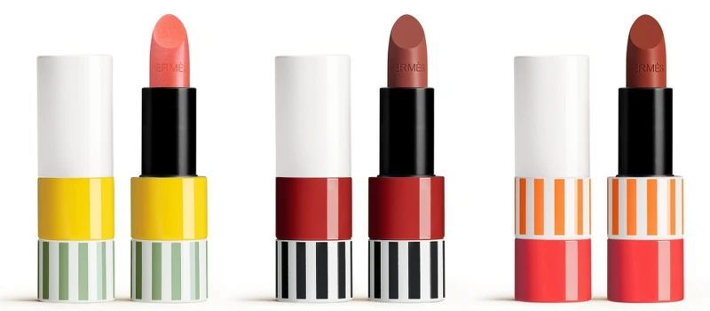 愛馬仕Rouge Hermès 2023春夏限量版唇膏。 愛馬仕Rouge Hermès 2023春夏限量版唇膏。