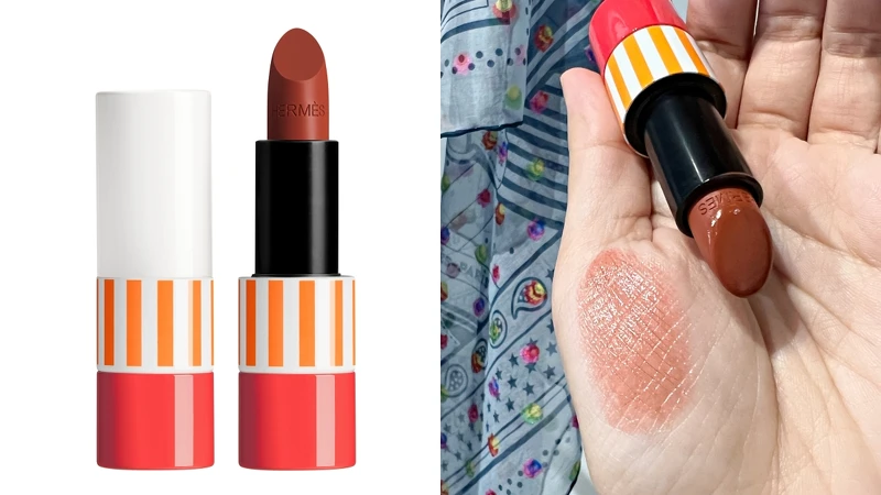 愛馬仕Rouge Hermès 2023春夏限量版唇膏(#22 Brun Yachting)2.8g,NT2,900 愛馬仕Rouge Hermès 2023春夏限量版唇膏(#22 Brun Yachting)2.8g,NT2,900