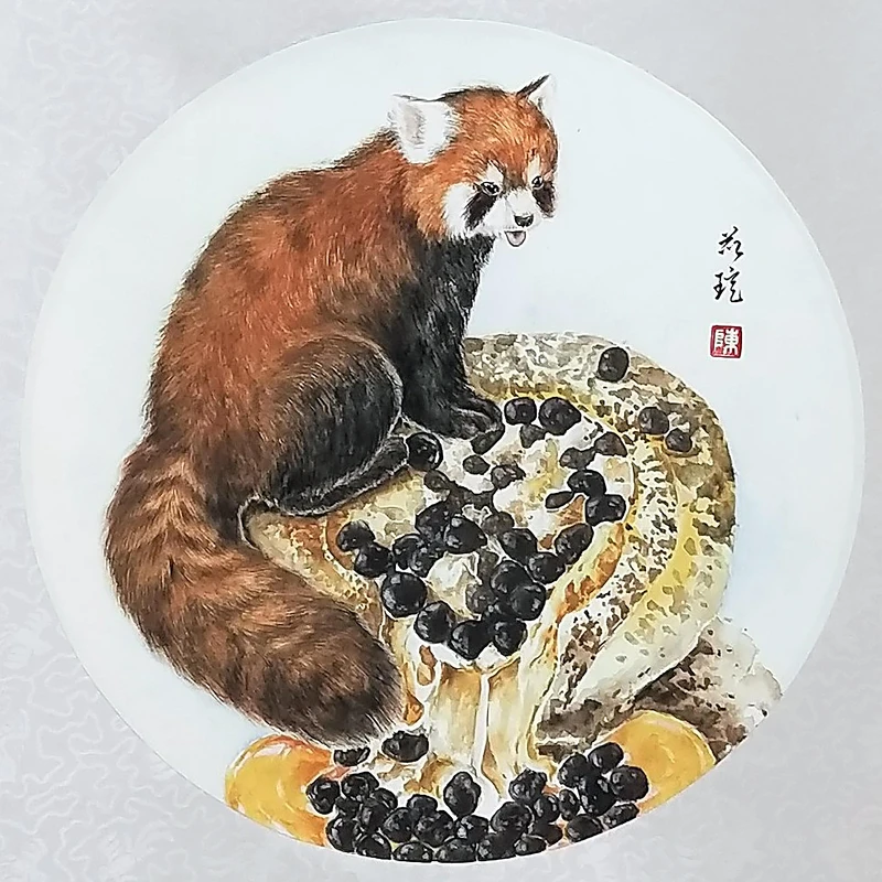 橙之藝術陳苡瑄《圓滾滾》紙本設色，33×33cm，2022年。