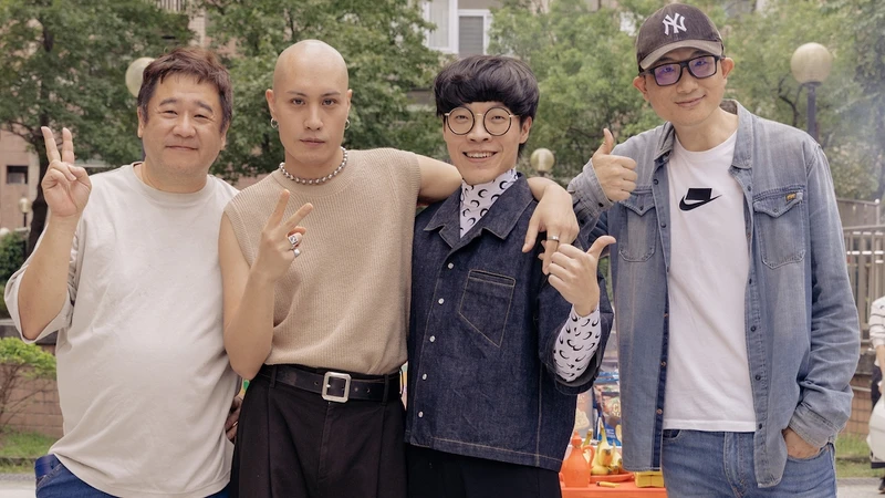 《他馬克老闆》左起:瞿友寧、黃宣、盧廣仲、原著馬克 《他馬克老闆》左起:瞿友寧、黃宣、盧廣仲、原著馬克