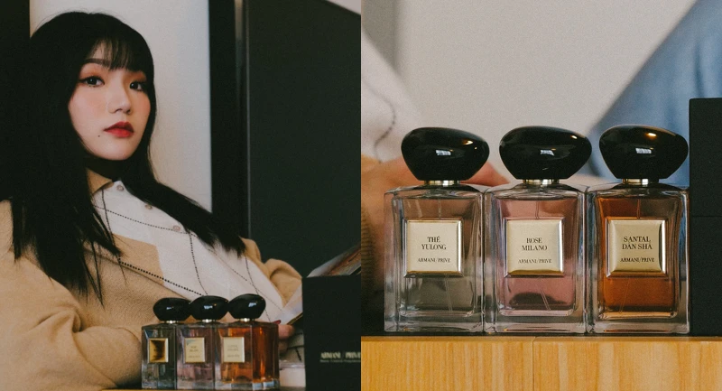 由左自右【香格里拉茶園】、【米蘭玫瑰】、【東方紅木】