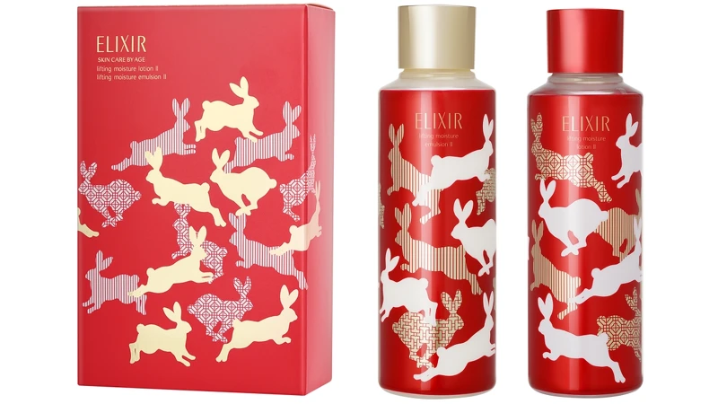 ELIXIR怡麗絲爾新年限定組(彈潤保濕水T2 300ml、彈潤保濕乳T2 300ml，NT3,000