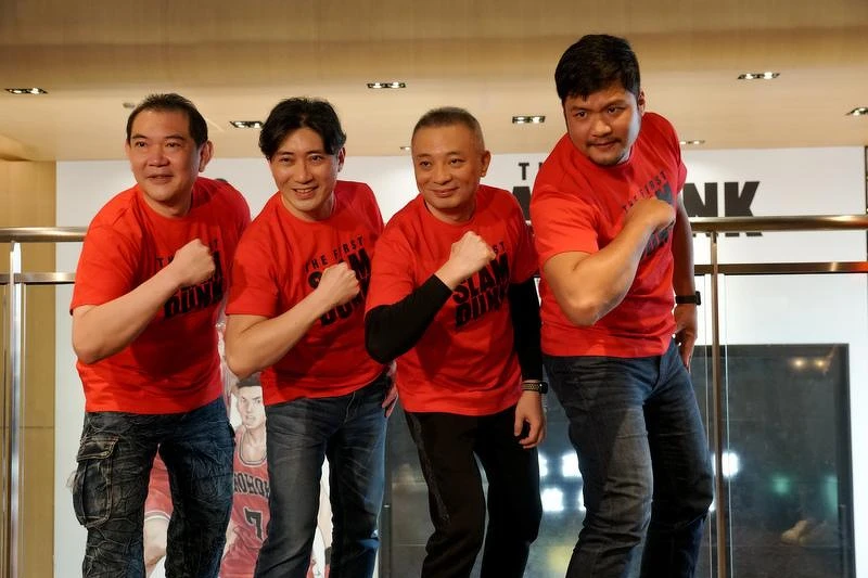 《灌籃高手The First Slam Dunk》（左起）林谷珍（赤木剛憲）、于正昇（櫻木花道）、于正昌（宮城良田）、張騰（流川楓）