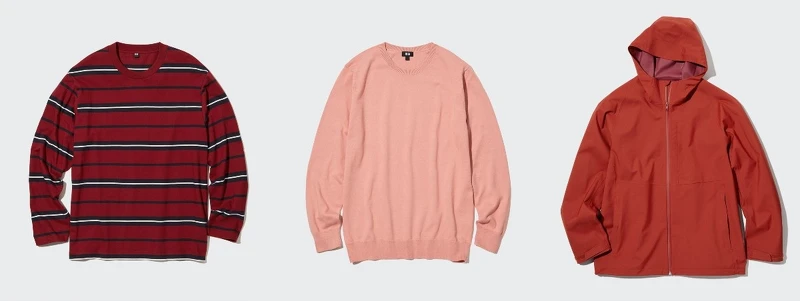 男裝:453626條紋圓領T恤NT$390、453760可機洗棉質圓領針織衫NT$990、449614 BLOCKTECH防風雨連帽外套(3D剪裁) NT$1,990。 男裝:453626條紋圓領T恤NT$390、453760可機洗棉質圓領針織衫NT$990、449614 BLOCKTECH防風雨連帽外套(3D剪裁) NT$1,990。